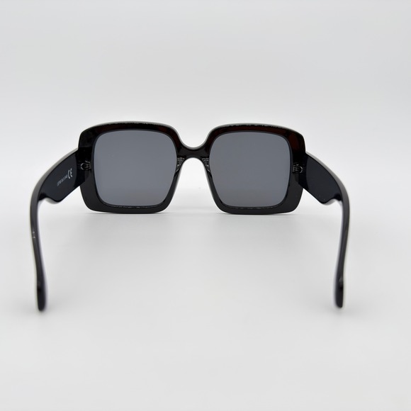 Oversized Square Sunglasses Black Retro Mod Thick Frame LS7180 UV400 Protection - Picture 5 of 8